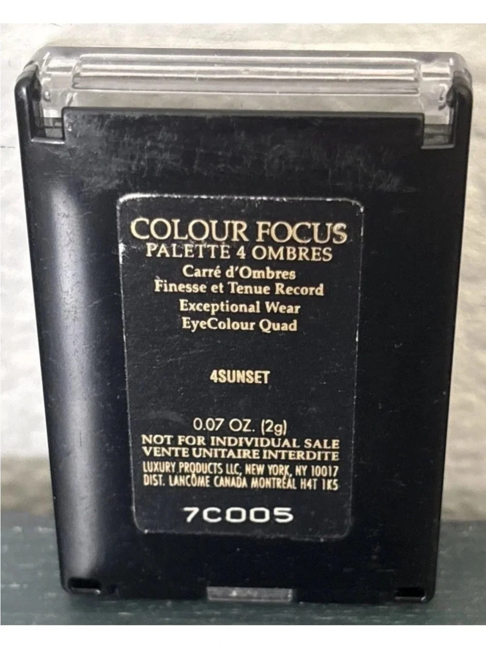 Lancome Colour Focus Exceptional Wear Eye Colour Quad - 4SUNSET - 0.07oz NEW